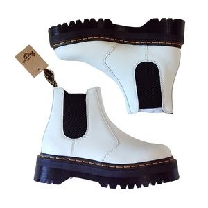 Dr. Martens 2976 White Quad Chelsea Boots